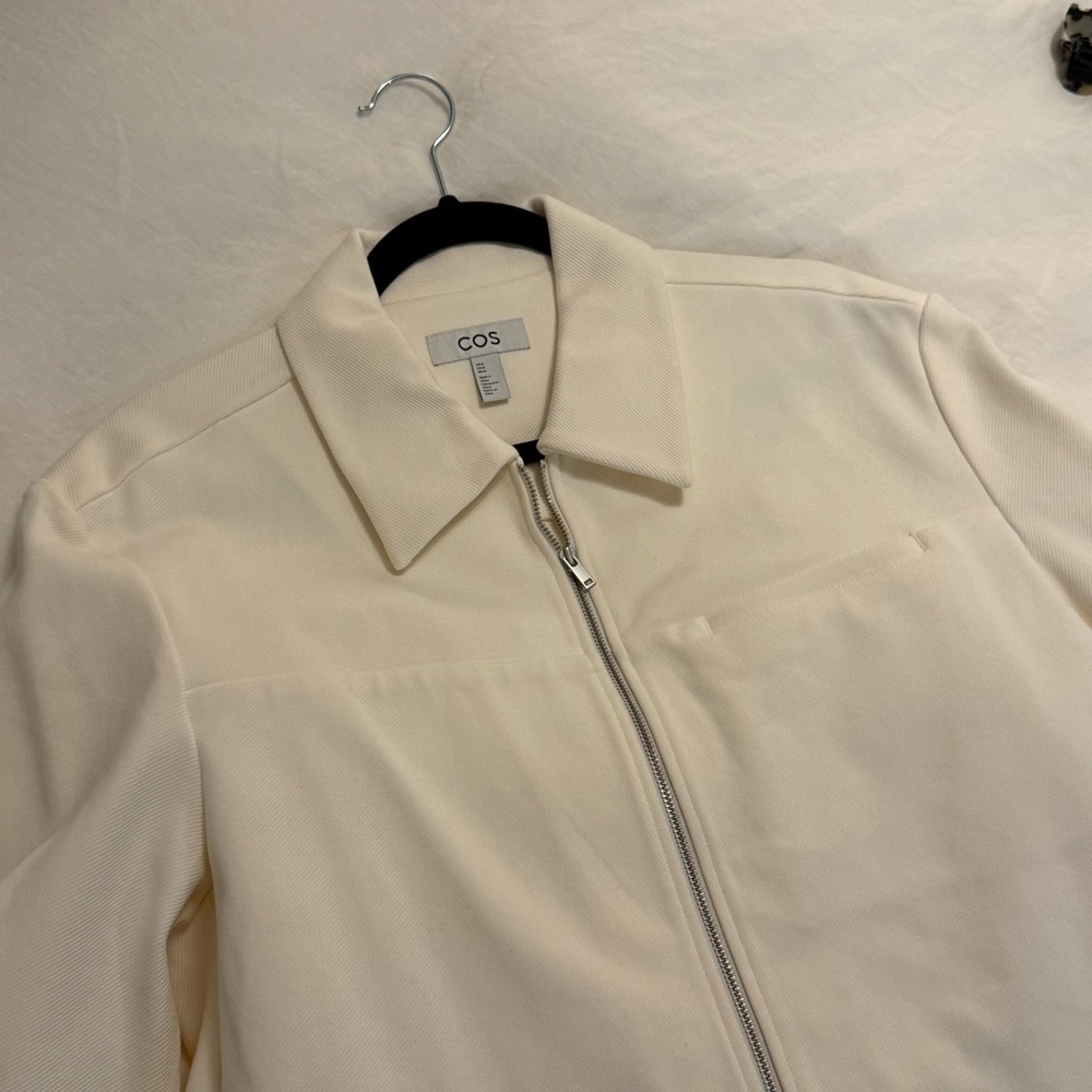 COS Cropped Twill Zip up Jacket